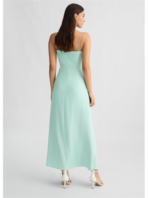 Vestito elegante verde acqua con piume Liu Jo | CA5317T3970.X0687